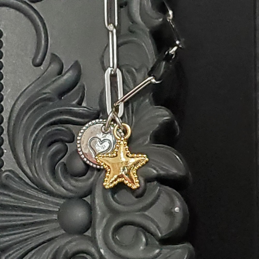 PZ Israel Sterling Paperclip Link Charm Bracelet - Picture 4 of 16